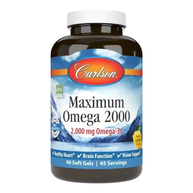 Жирные кислоты Carlson Labs Maximum Omega 2000 mg, 90 капсул