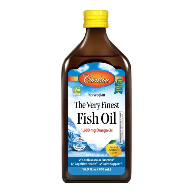 Жирные кислоты Carlson Labs The Very Finest Fish Oil, 500 мл - Лимон