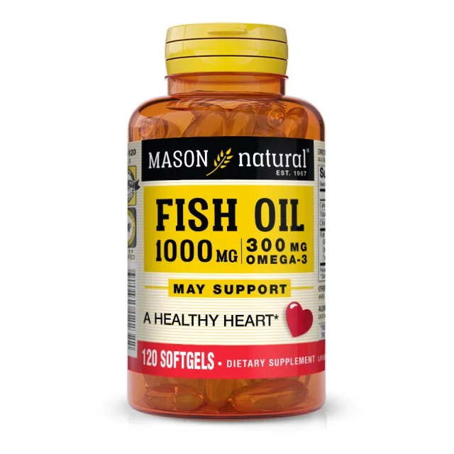 Жирные кислоты Mason Natural Fish Oil 1000 mg Omega-3 300 mg, 120 капсул