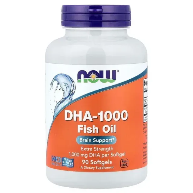 Жирные кислоты NOW DHA 1000, 90 капсул