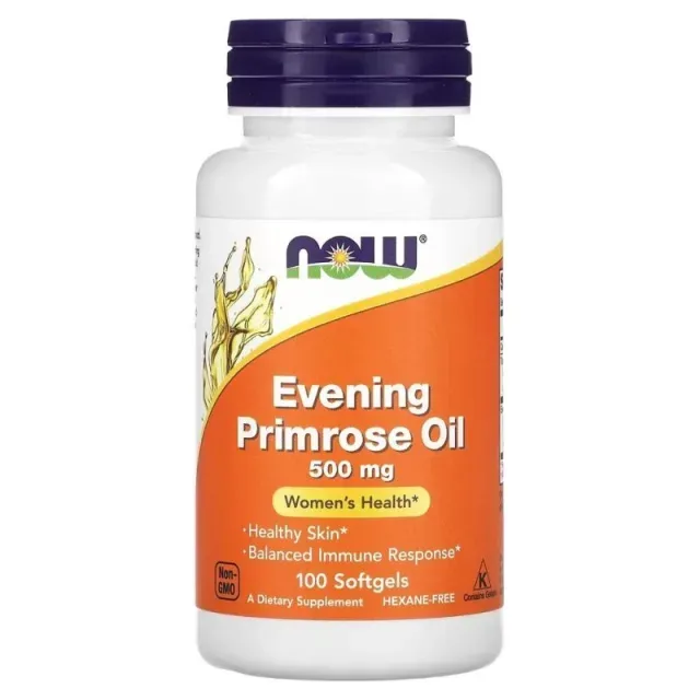 Жирні кислоти NOW Evening Primrose Oil 500 mg, 100 капсул