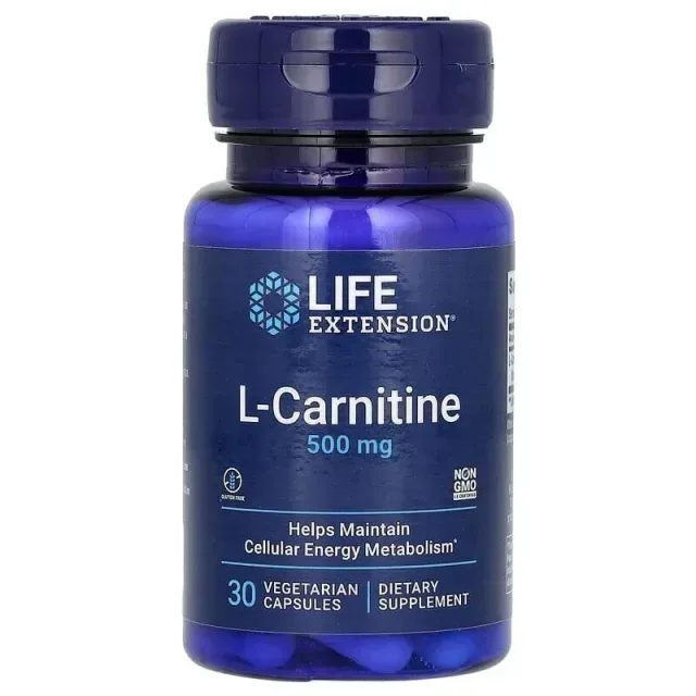 Жиросжигатель Life Extension L-Carnitine 500 mg, 30 вегакапсул
