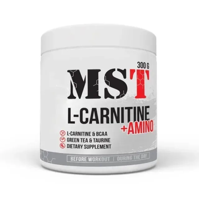 Жироспалювач MST Nutrition L-Carnitine + Amino, 300 грам - Лімончело
