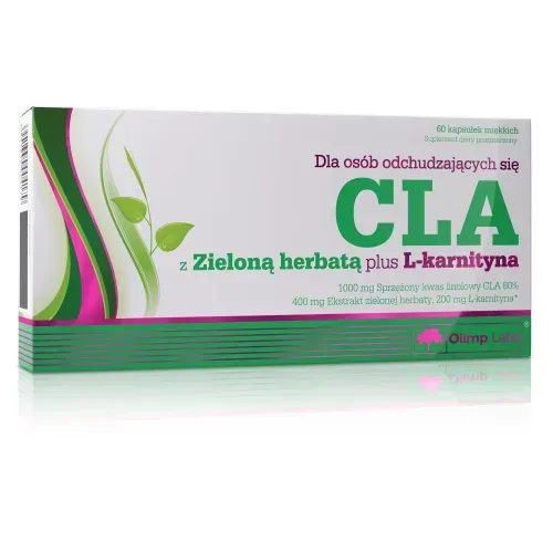 Жироспалювач Olimp Sport Nutrition CLA with Green Tea plus L-Carnitine, 60 капсул