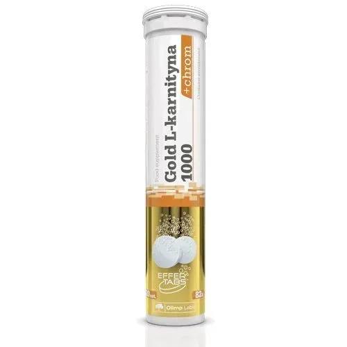 Жироспалювач Olimp Sport Nutrition Gold L-Carnitine 1000+Chrom, 20 таблеток апельсин